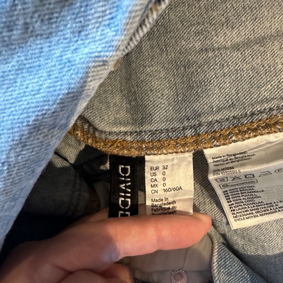 H&M Divided Jean Skirt Overalls Size 0 - Picture 3 of 3